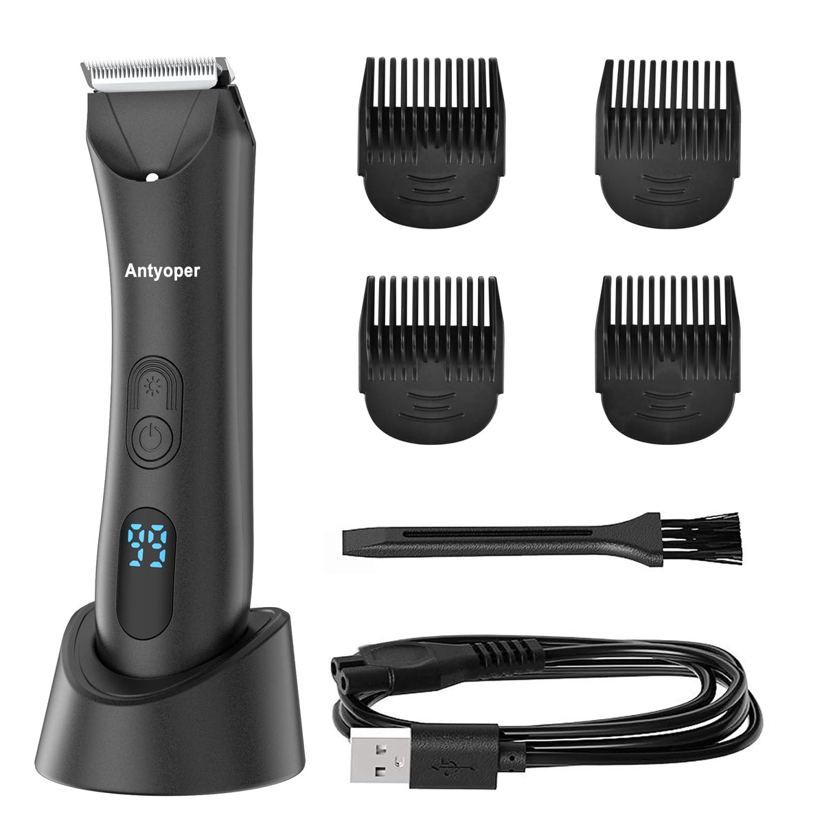 Antyoper Electric Razor & Beard Trimmer Set - Waterproof Body Hair Grooming Kit For Men