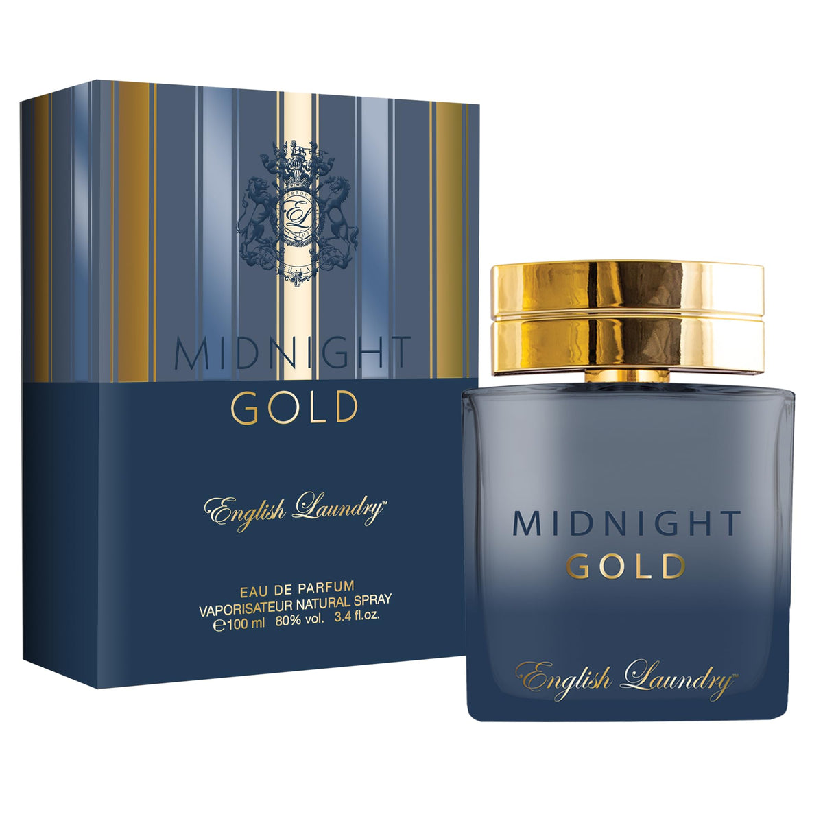 English Laundry Midnight Gold Eau De Parfum Spray, 3.4 Fl. Oz. For Men