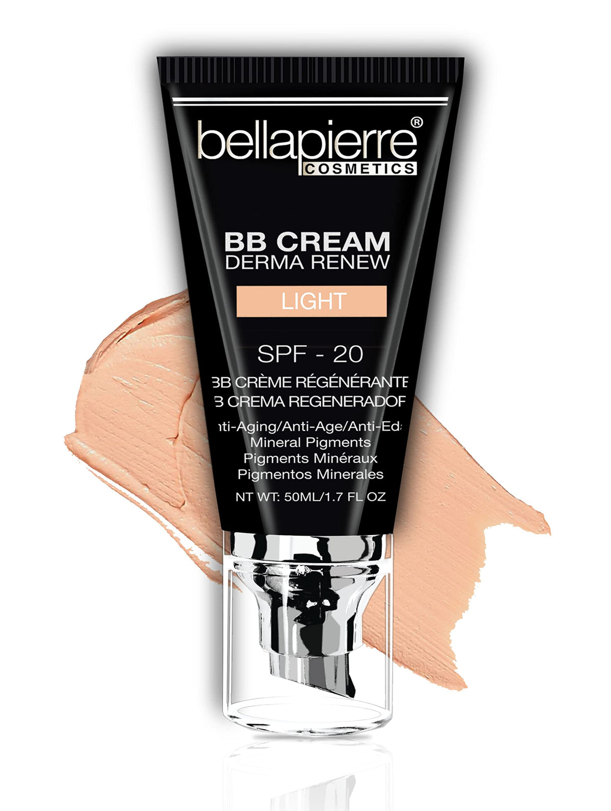 Bellapierre Bb Cream Spf 20 - Tinted Sunscreen, Concealer & Foundation - Light, 1.7 Oz