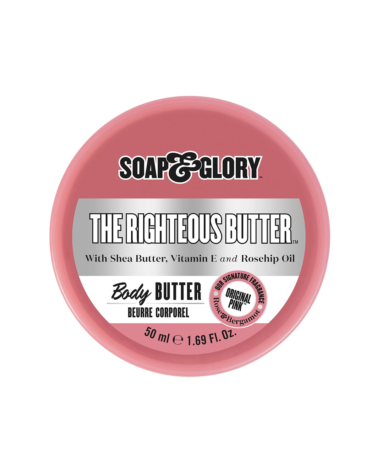 Soap & Glory Righteous Butter - Moisturizing Body Cream With Vitamin E & Shea Butter, 50Ml