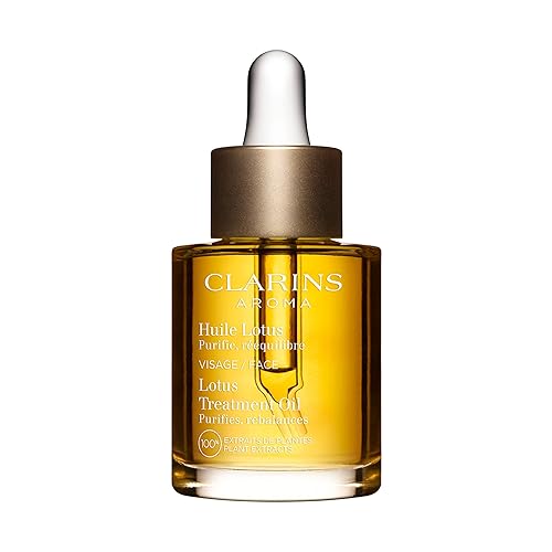 Clarins Lotus Face Oil - Hydrates, Tones & Tightens Pores | 100% Natural | 1 Fl Oz