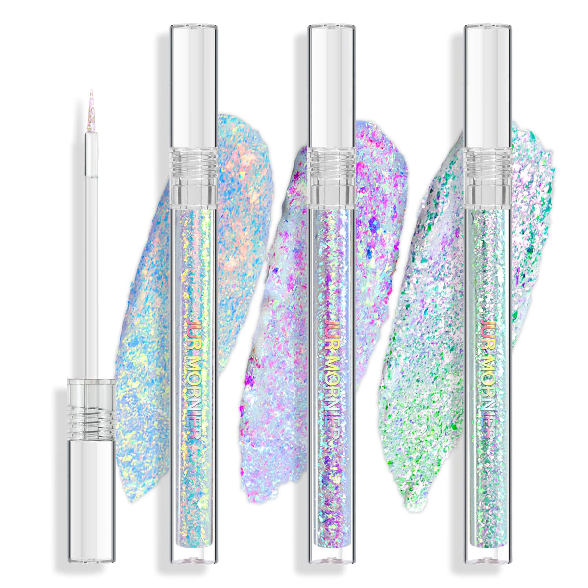 Jur Mornier Multichrome Liquid Eyeshadow Set - 3 High Pigment Waterproof Glitter Liners