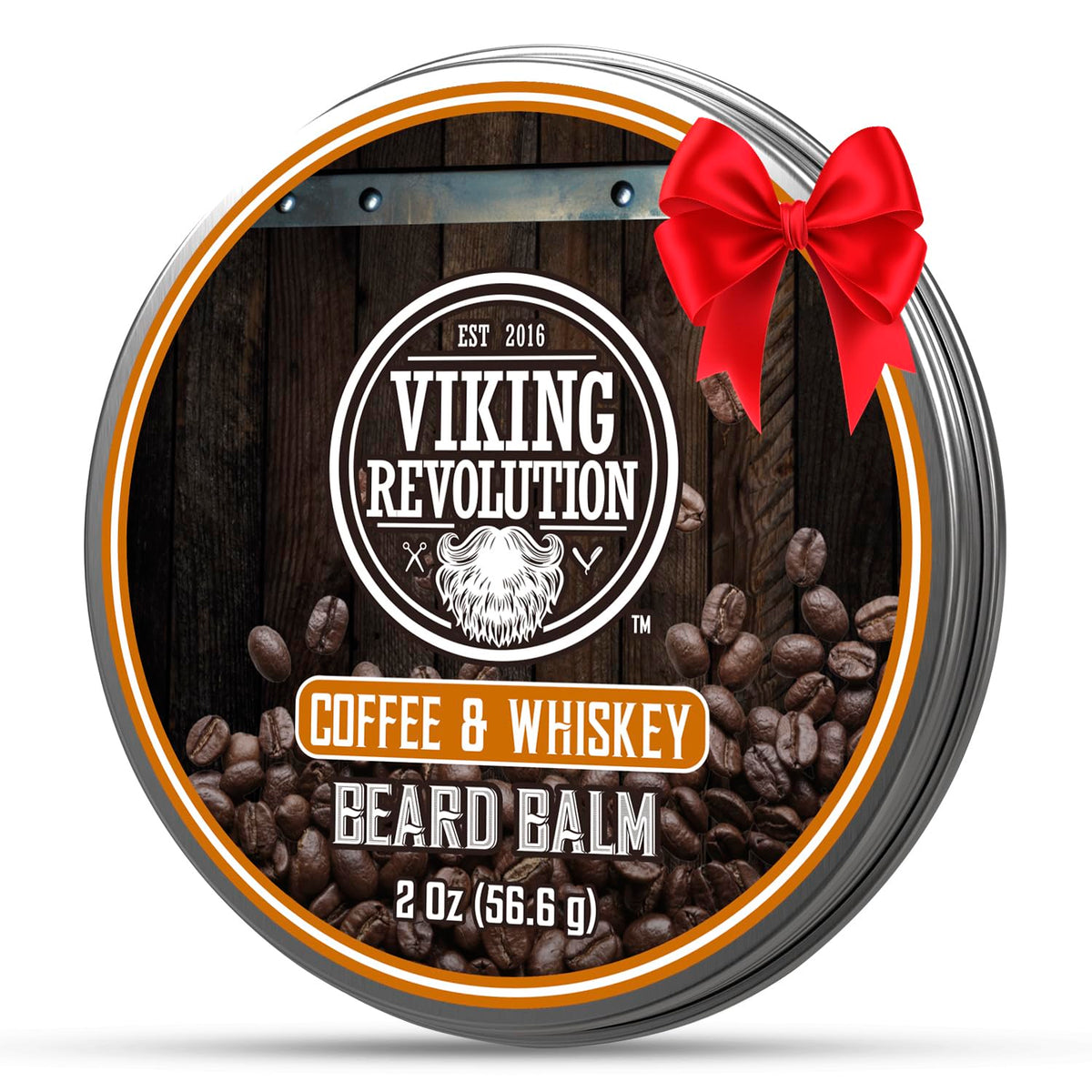 Viking Revolution Beard Balm For Men - Coffee Whiskey Beard Butter With Argan & Jojoba Oils, 2Oz