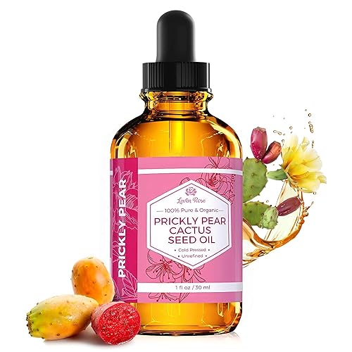 Leven Rose Prickly Pear Seed Oil 100% Pure Organic Moisturizer For Face & Hair 1 Oz