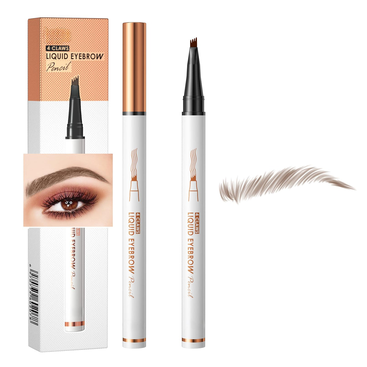 Yulinlon Q707 Brow Pen - Waterproof, Long-Lasting Dark Coffee Eyebrow Pencil For Defined Brows