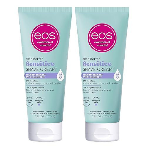 Eos Shea Better Fragrance-Free Women'S Shave Cream, 14 Fl Oz, 2-Pack For Sensitive Skin