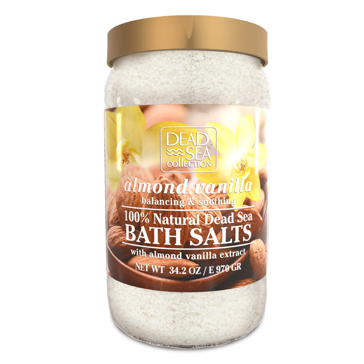 Dead Sea Collection Bath Salts - Almond & Vanilla, 34.2 Oz - Natural Soothing Body Care