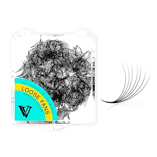 VAVALASH 7D Premade Lash Fans 14mm - 500 Pack, Volume Eyelash Extensions, Black