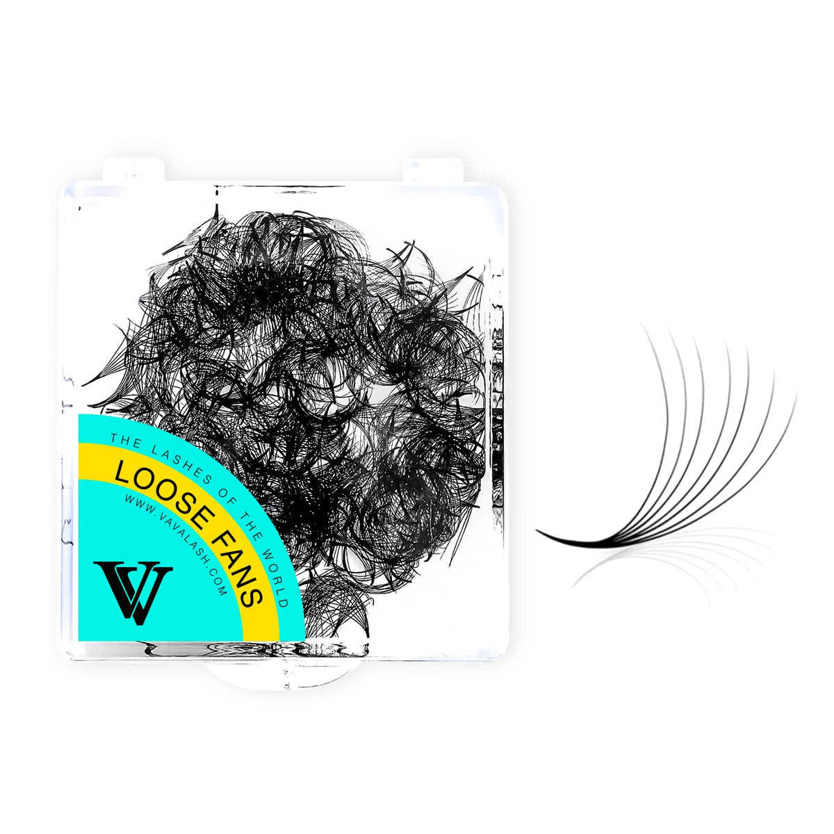 VAVALASH 500 Premade Eyelash Extensions 7D 9mm Volume Fans, Thin Base, Black, Handmade