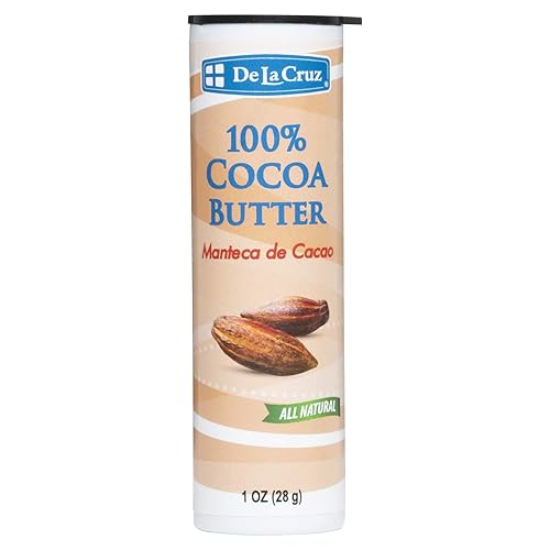 De La Cruz Cocoa Butter Stick - 100% Pure Hydrating Moisturizer For Dry Skin, 1 Oz