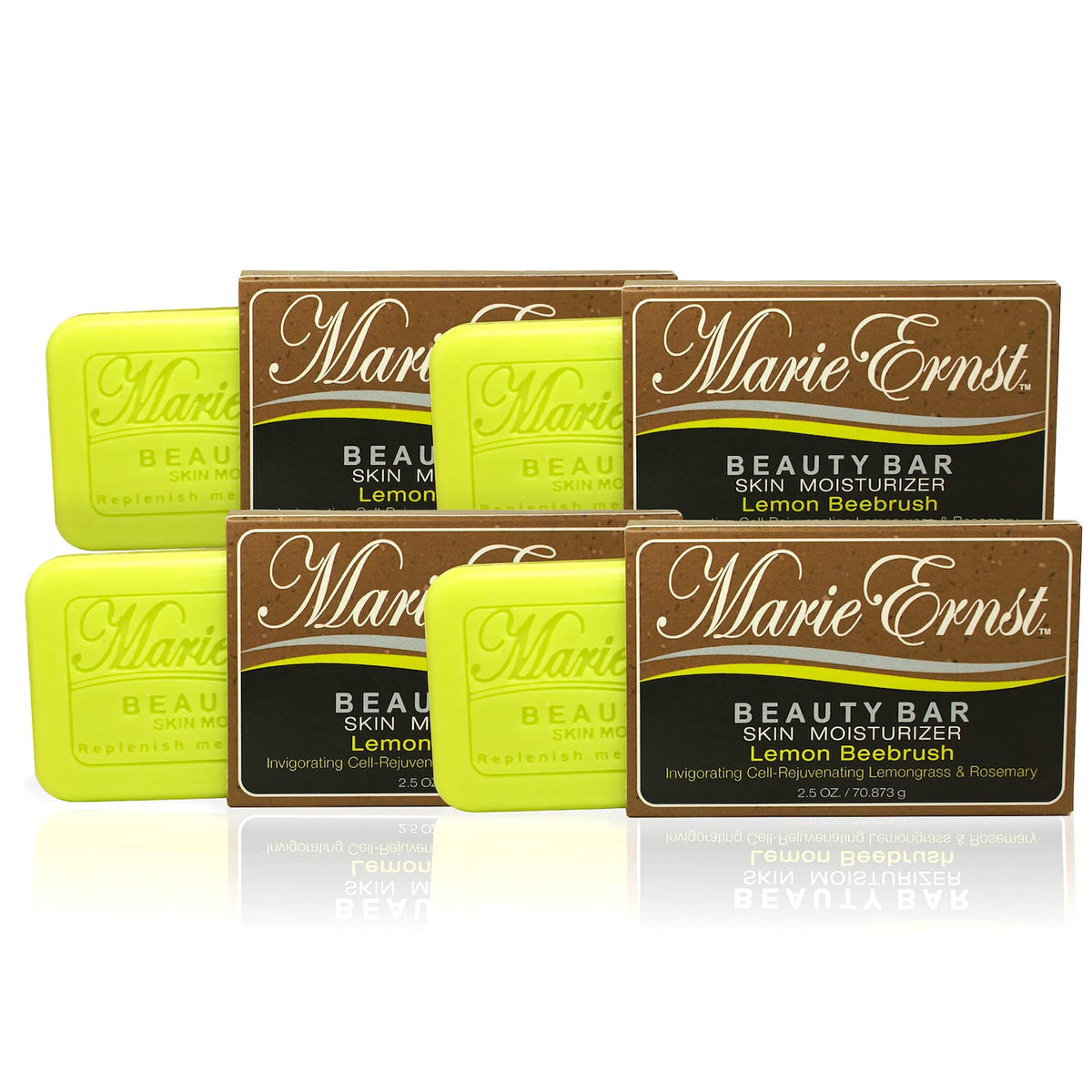 Marie Ernst 2-Pack Lemon Verbena Bar Soaps With Shea Butter & Olive Oil, Vegan Bath Soap