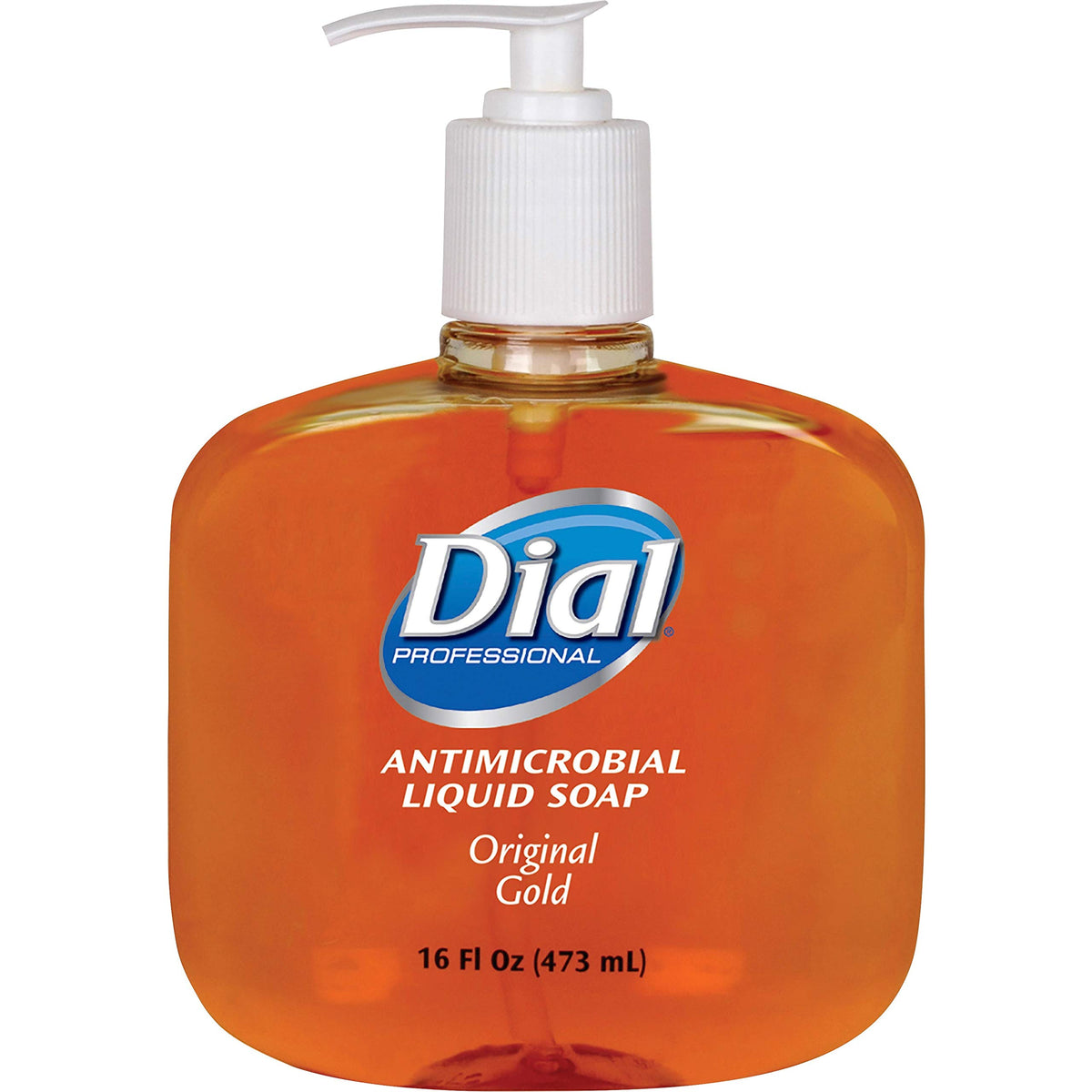 Dial Professional Gold Antibacterial Liquid Hand Soap, 16 Oz Pump Bottle, Pack Of 12