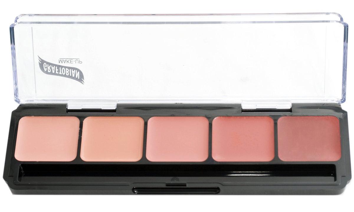 Graftobian Hd Glamour Crème Foundation Palette - 5 Color Blush Makeup For All Skin Shades