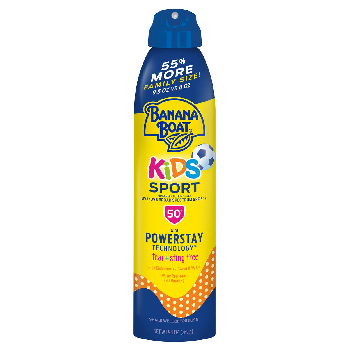 Banana Boat Kids Sport Sunscreen Spray Spf 50, Sting-Free, 9.5Oz Value Size