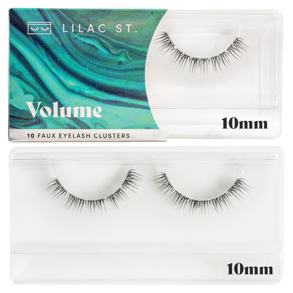 Lilac St. Volume Dramatic Faux Eyelash Clusters 10Mm - Lightweight, Vegan, Lasts 10 Days