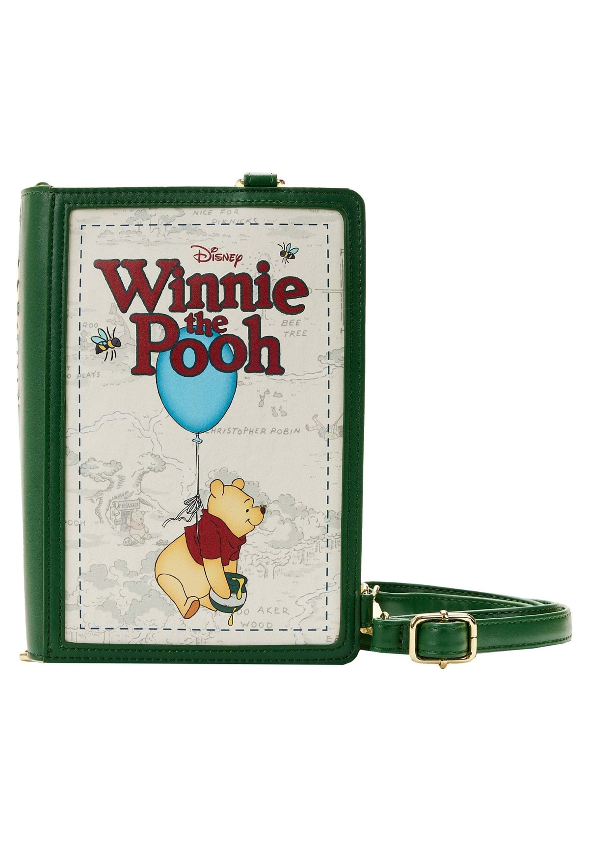 Loungefly Disney Winnie the Pooh Faux Leather Convertible Crossbody Purse - Multicolor