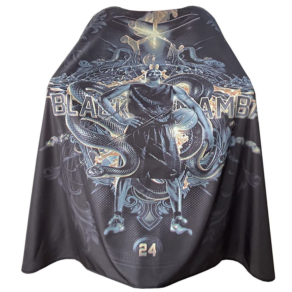 Lxrecksto Barber Cape For Men - Waterproof Salon Gown, 63&quot;X56&quot;, Black Mamba Pattern