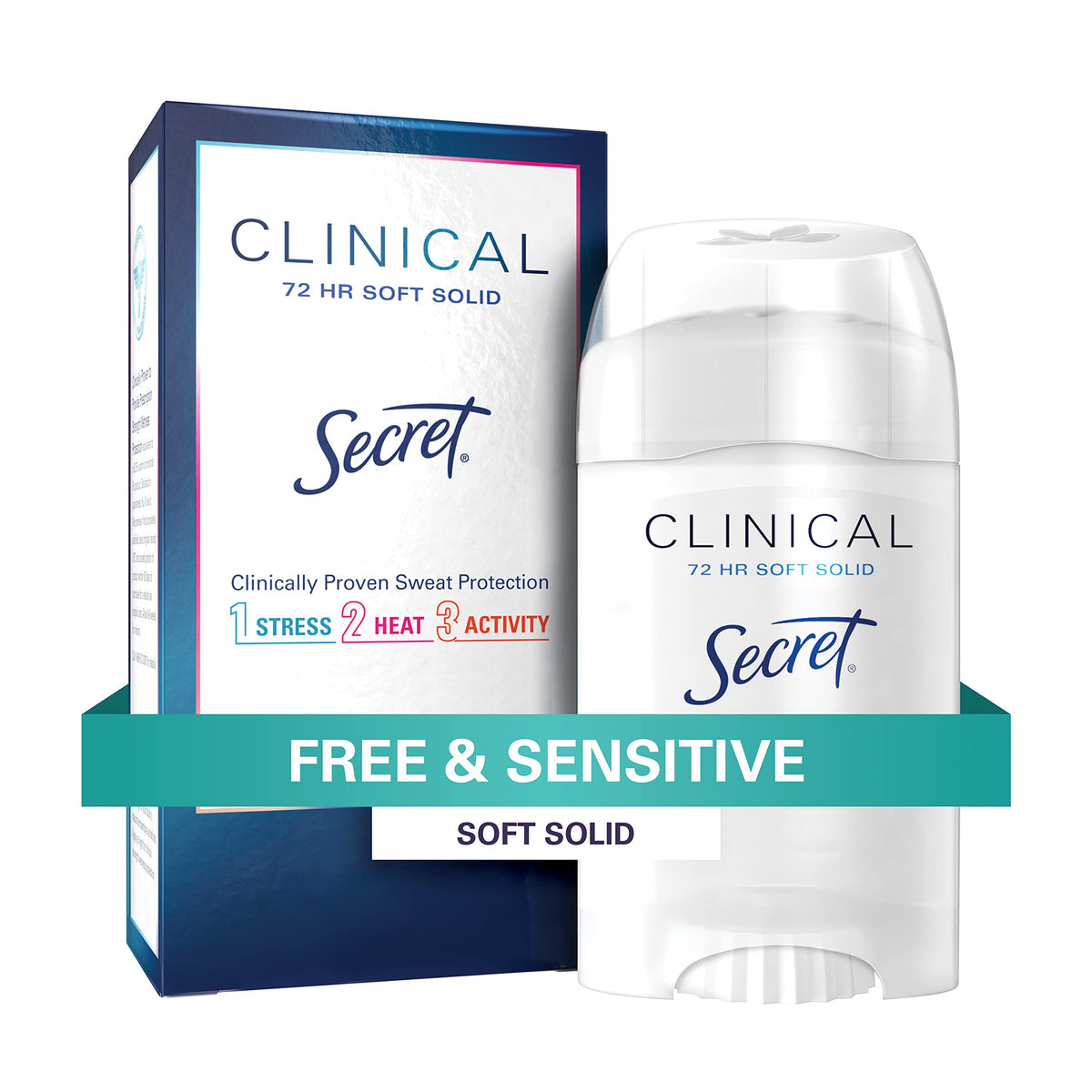 Secret Soft Unscented Deodorant, Sensitive Skin Hypoallergenic, 1.6 Oz, Pack Of 2