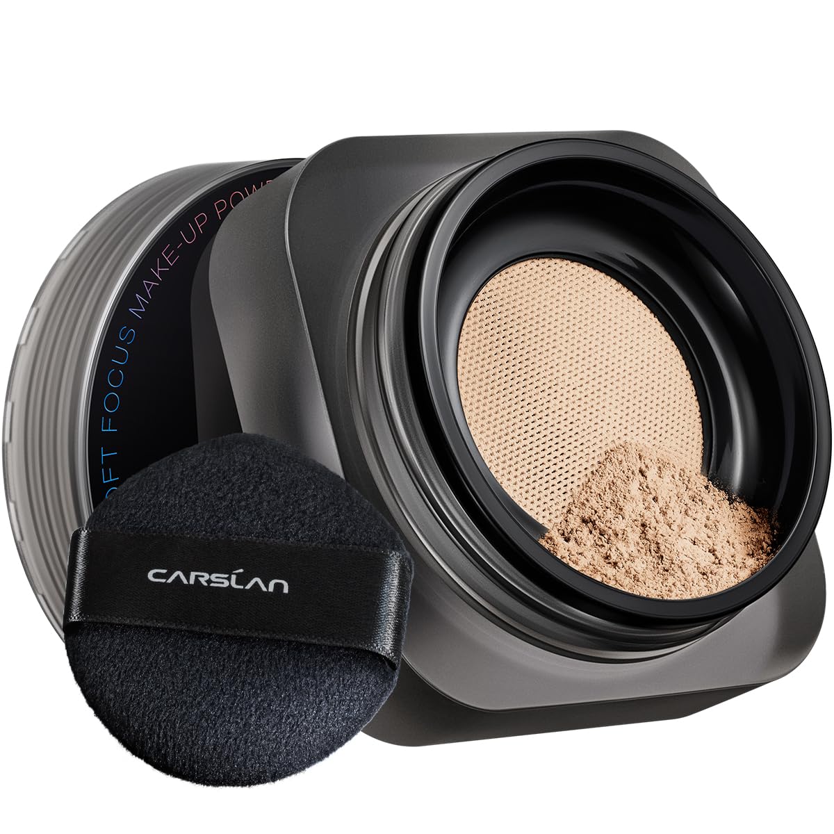 Carslan Soft Focus Loose Setting Powder, Waterproof, Oil Control, Matte Finish, N01 Natural, 0.28 Oz