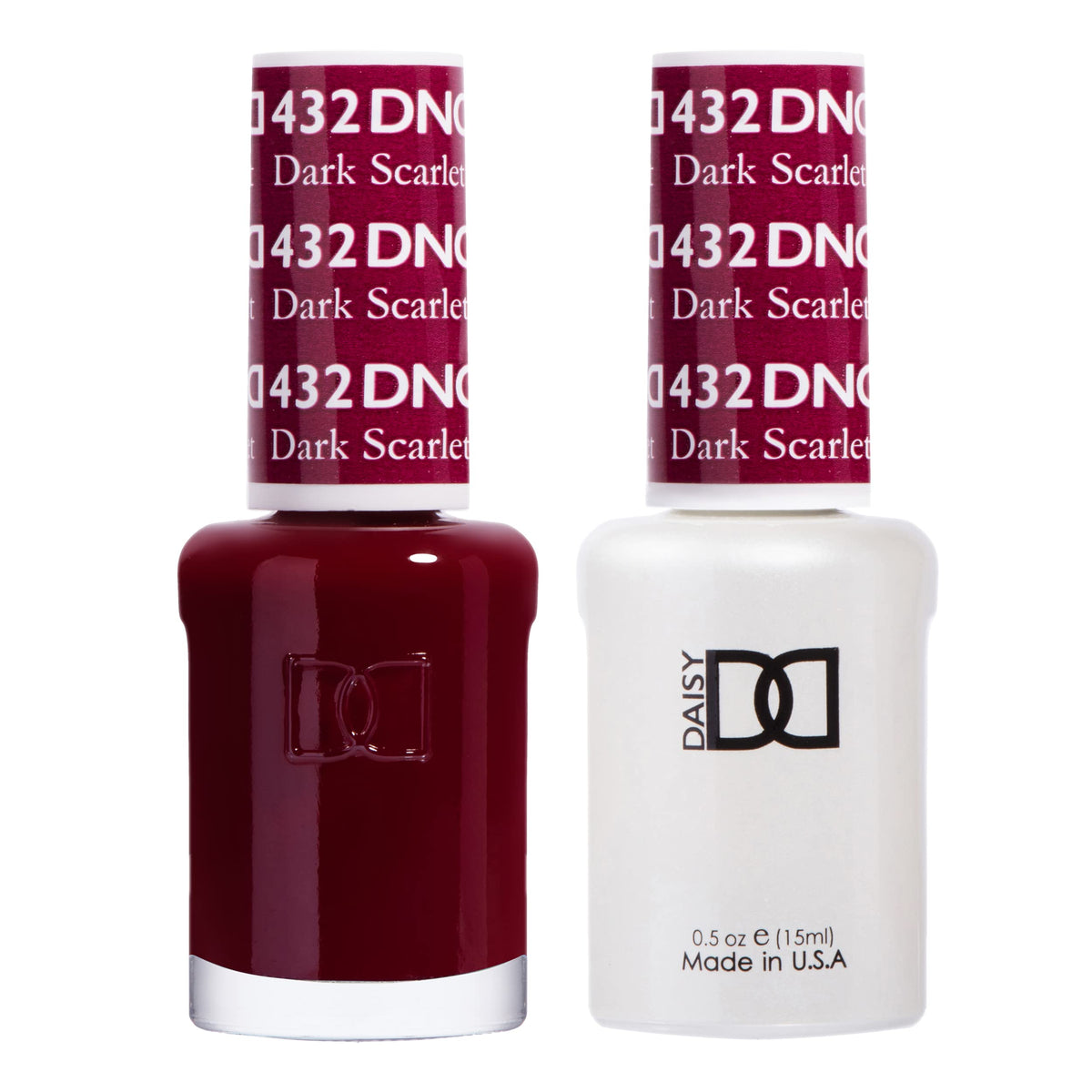 DAISY DND DND Gel Polish Set - Red Gel & Nail Polish, 432 Dark Scarlet, 0.5 Fl Oz