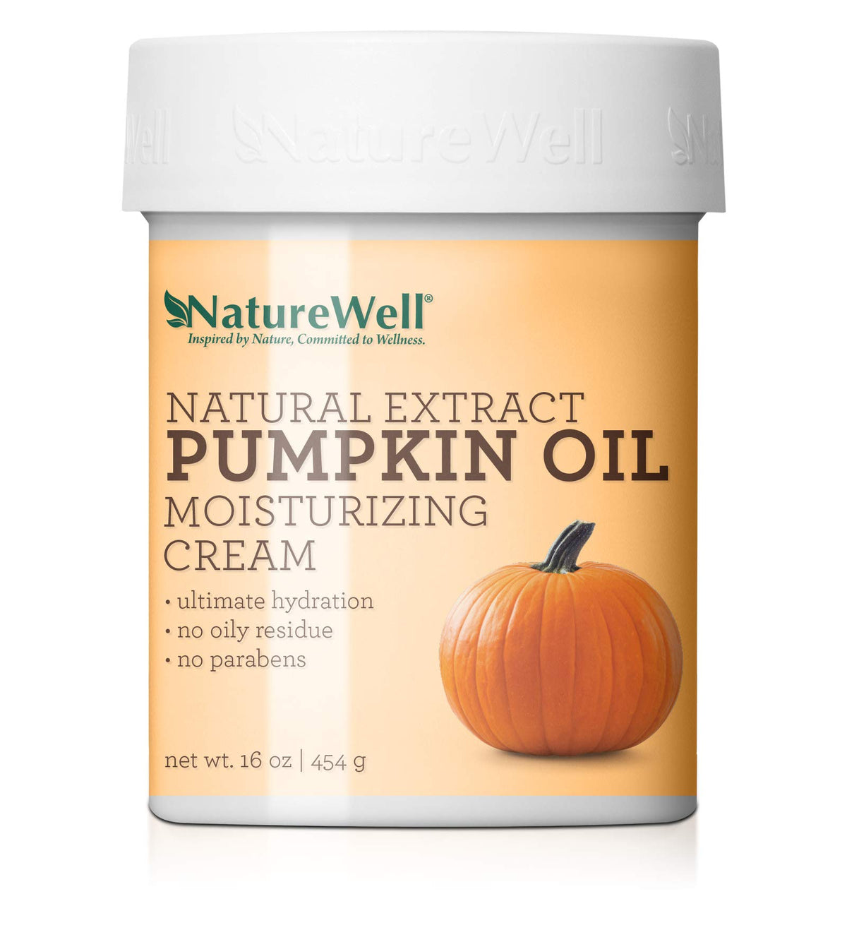 Nature Well Pumpkin Oil Moisturizing Cream, Non-Greasy, Ultra-Hydrating, 16 Oz