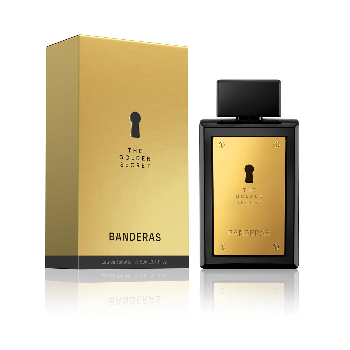 Banderas The Golden Secret Eau De Toilette Spray For Men - Long Lasting Casual Fragrance 1.7 Fl Oz