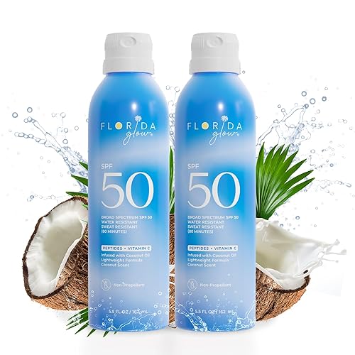 Florida Salt Scrubs Spf 50 Sunscreen Spray - Child Friendly, Water Resistant, 2-Pack, 5.5 Fl Oz