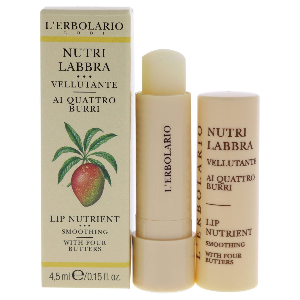 LErbolario Lip Nutrient  Smoothing Lip Stick with Four Butters  Softness and Suppleness for Lips  Moisturizing and Replenish