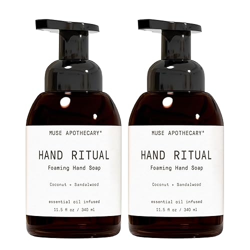 Muse Apothecary Aromatic Foaming Hand Soap, Coconut + Sandalwood, 11.5 oz, 2 Pack