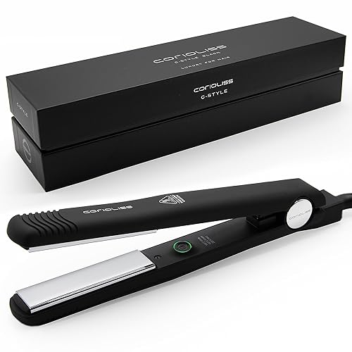 Corioliss C Style Hair Straightener - Professional Titanium Iron for Fine Hair, Black Soft Touch