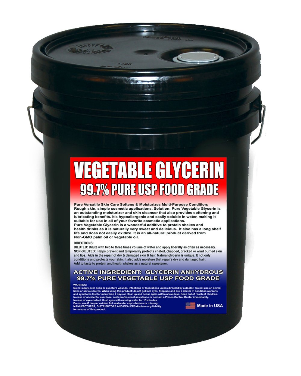 Froggys Fog Vegetable Glycerin USP 99.7% Pure - 5 Gallon Pail (640 Ounce)