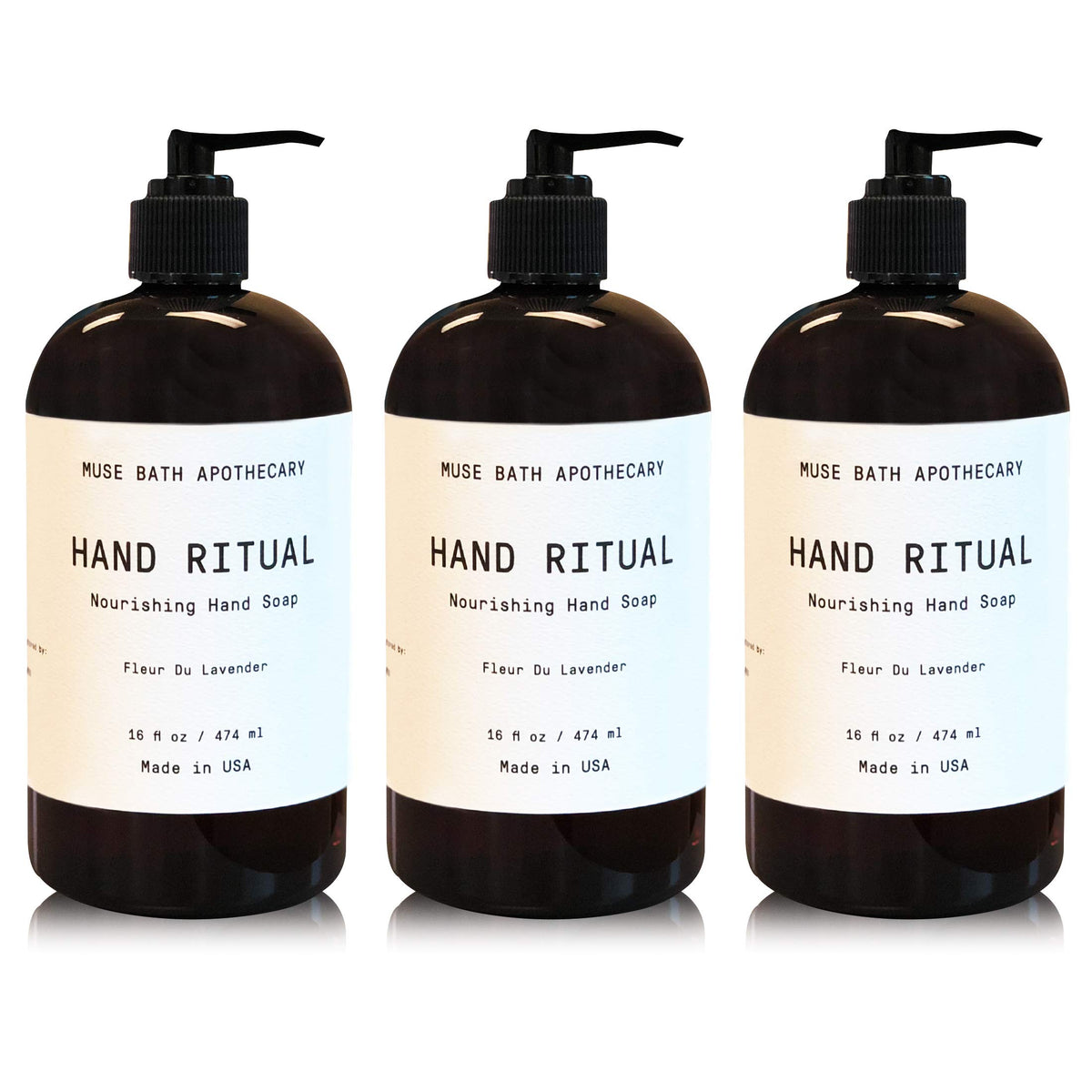 Muse Apothecary Hand Soap - Aromatic Lavender Essential Oil, 16 oz, 3 Pack