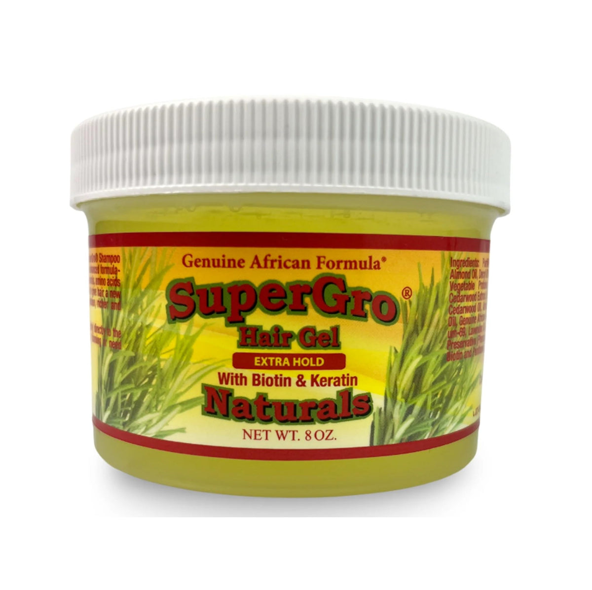 Genuine African Formula SuperGro Extra Hold Loc & Twist Gel with Shea Butter & Biotin ·8 oz