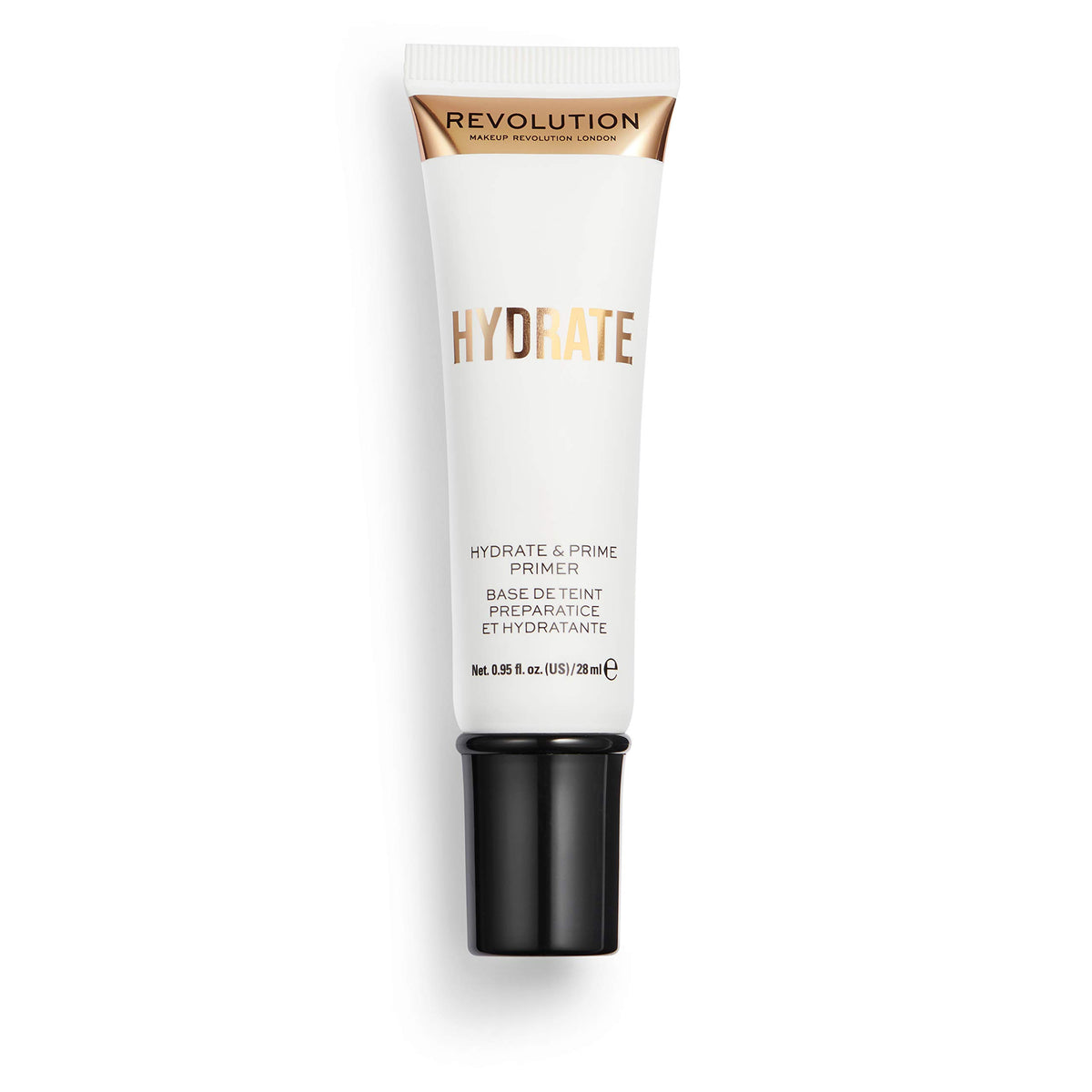 Makeup Revolution Hydrate Primer - Water-Based, Vitamin E & Hyaluronic Acid, Vegan, 0.95 Fl Oz