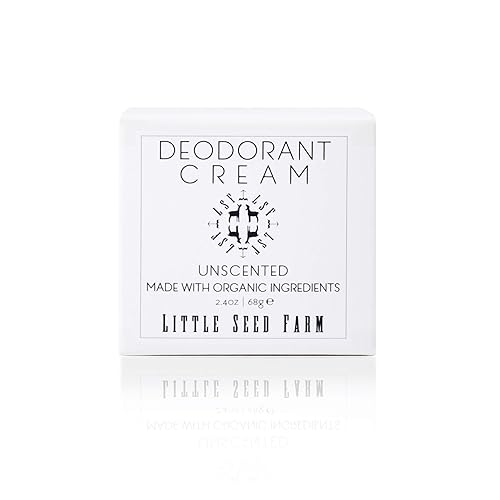 Little Seed Farm Aluminum Free Deodorant Cream, 2.4 Oz, Unscented, Natural For Men & Women