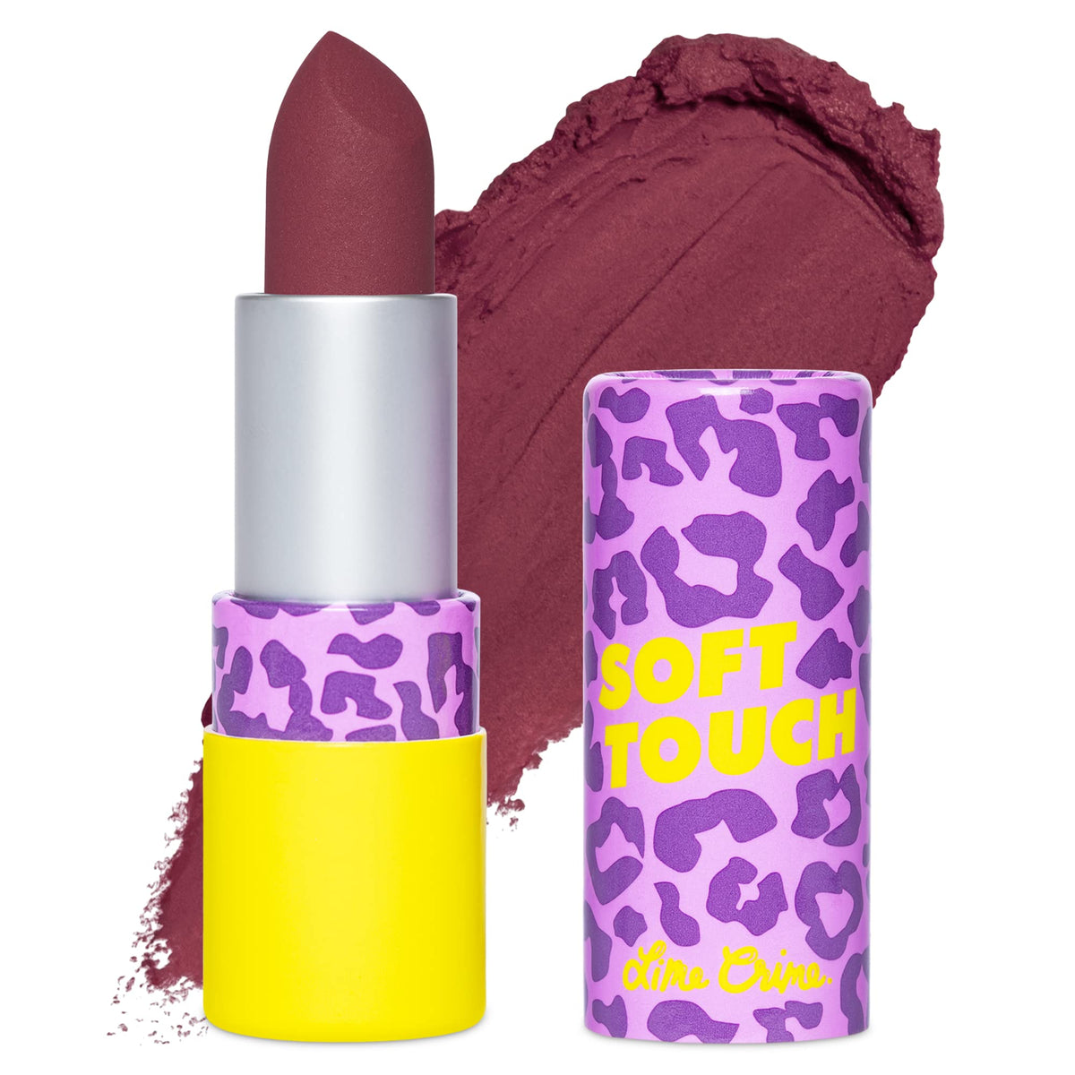 Lime Crime Soft Touch Matte Lipstick, Violet Vibes - Long-Lasting, Talc-Free Formula, 0.14 Oz