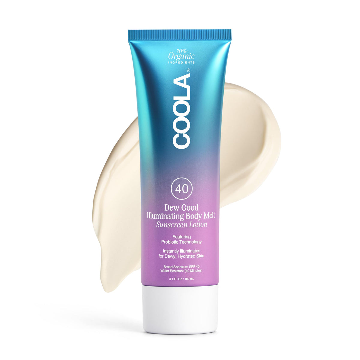 Coola Organic Dew Good Illuminating Body Melt Spf 40 - 3.4 Fl Oz Sunscreen