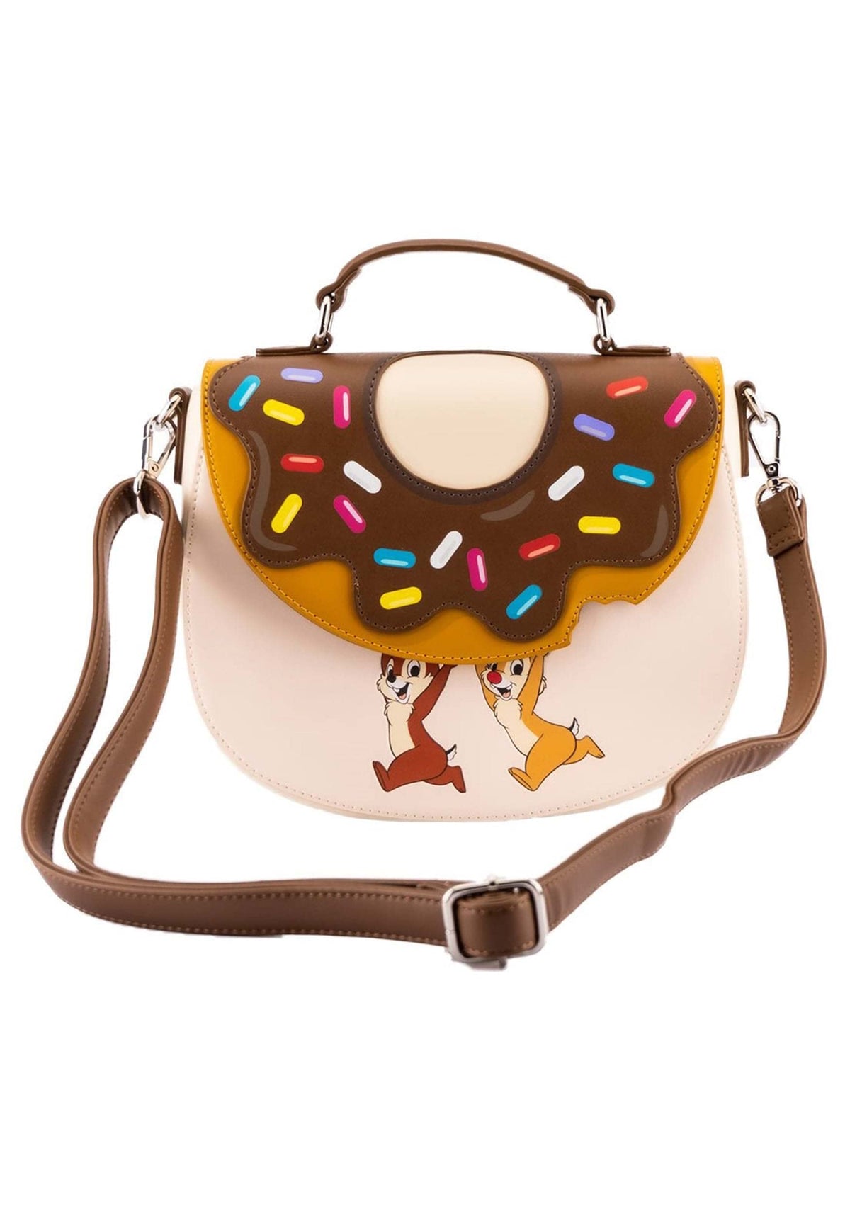 Loungefly Disney Chip and Dale Donut Snatchers Vegan Leather Crossbody Bag - Multi