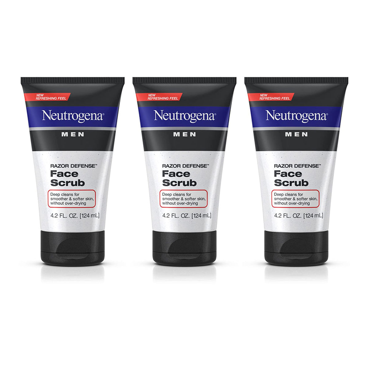 Neutrogena Men Exfoliating Face Scrub, Conditioning Cleanser, 4.2 Oz (Pack Of 3)