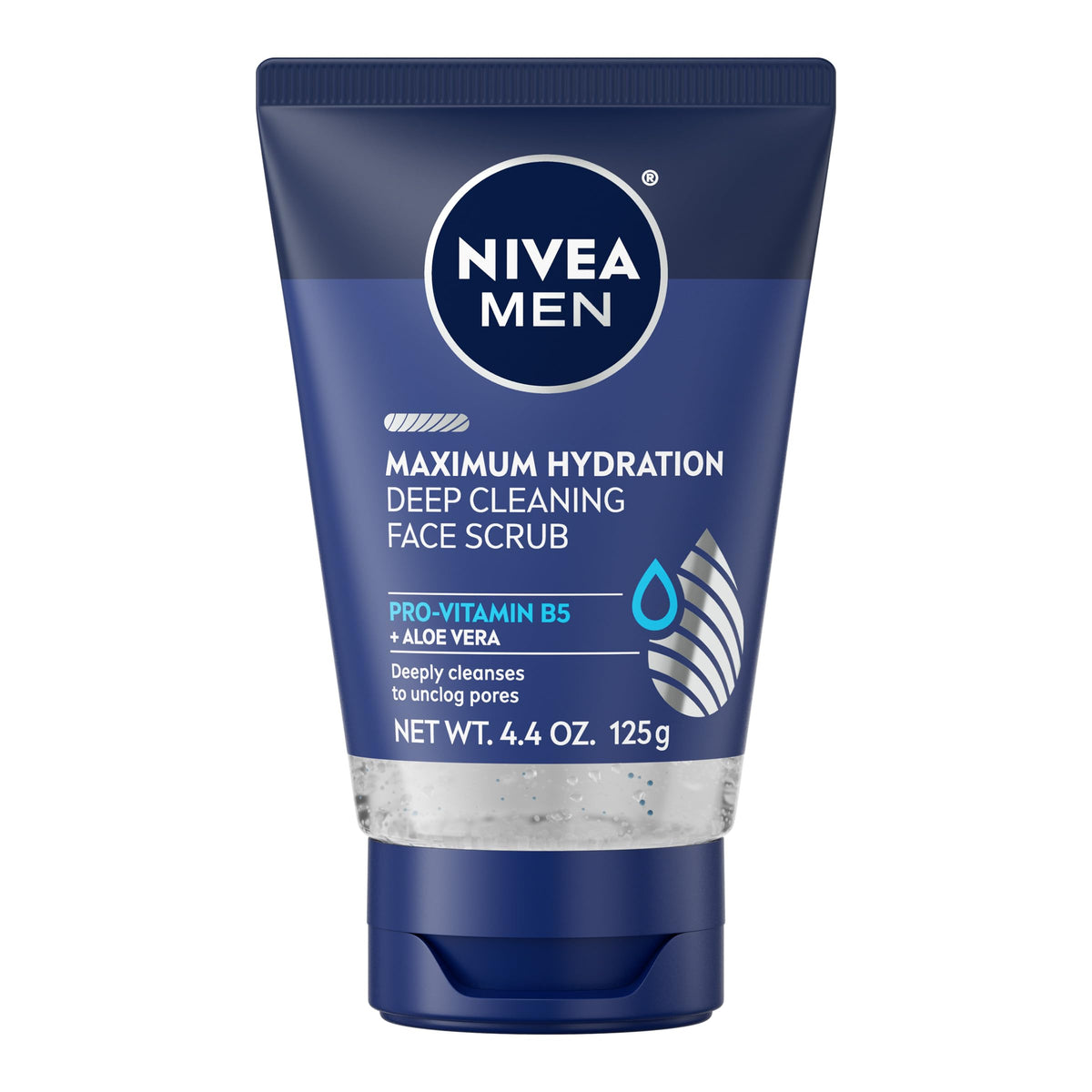 Nivea Men Hydration Deep Cleaning Face Scrub - Pro-Vitamins, 4.4 Oz Tube