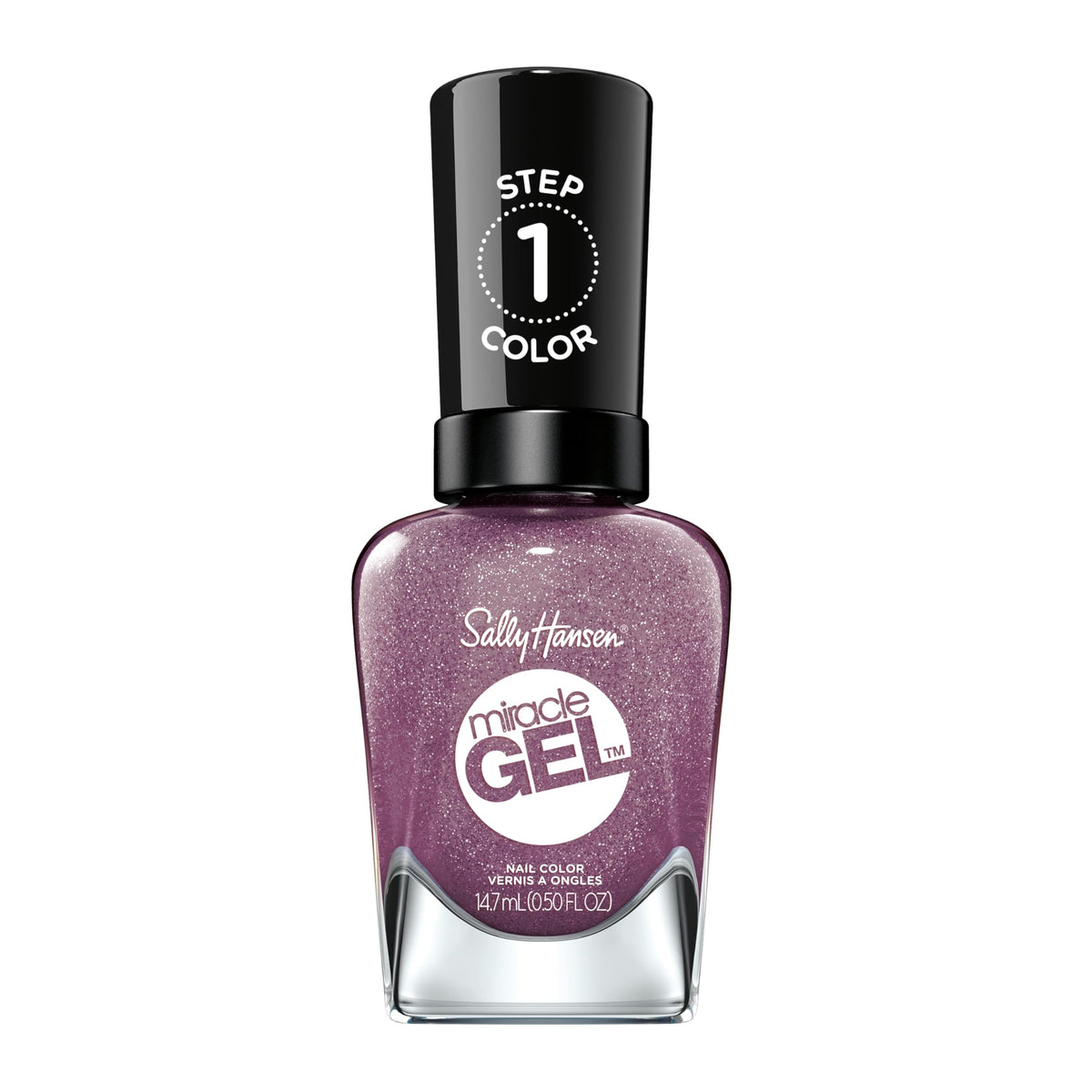 Sally Hansen Miracle Gel Nail Polish, Metro Midnight, 0.5 Fl Oz, Long Lasting, No Uv Lamp