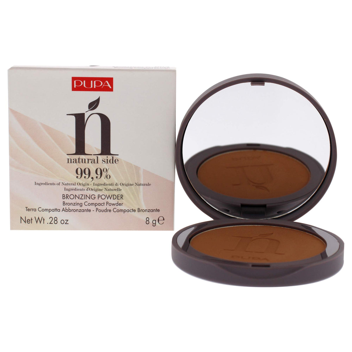 Pupa Milano Natural Bronzing Powder 003 Intense Bronze - Easy Blend Contour Makeup, 99.9% Natural