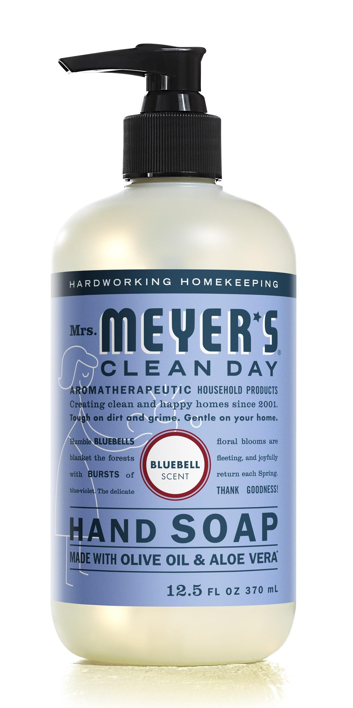 Mrs. Meyer'S Clean Day Hand Soap, Bluebell, 12.5 Fl Oz, Biodegradable, Essential Oils