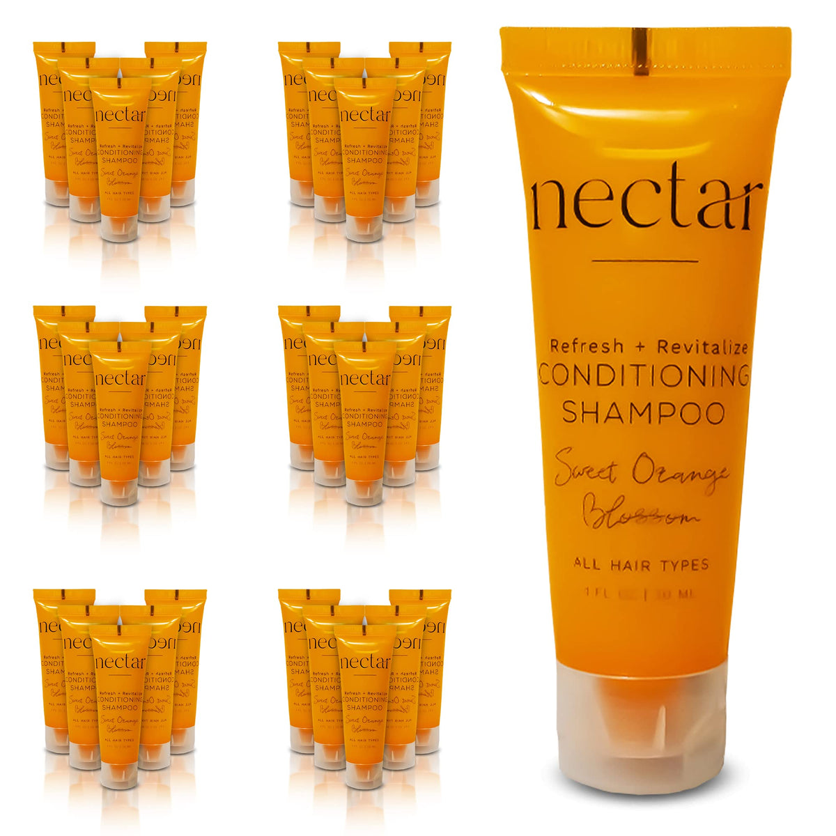 World Amenities Nectar 2-In-1 Conditioning Shampoo 300 Fl Oz - Sweet Orange Blossom, Travel Size