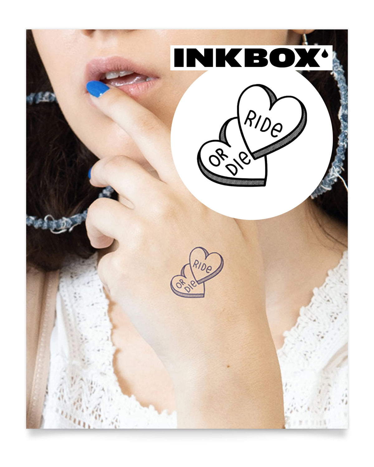 Inkbox Semi-Permanent Temporary Tattoo - Water-Resistant, Lasts 1-2 Weeks, 2X2 In, Loyal