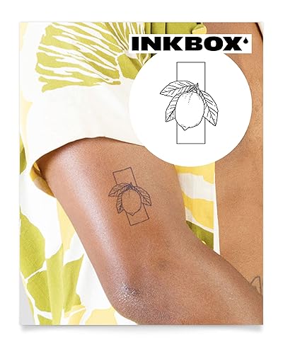 Inkbox Temporary Tattoos - Citrus 3X3 In Semi-Permanent, Water-Resistant, Easy To Apply