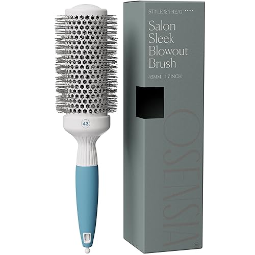 Osensia Round Ceramic Brush - Medium Ionic Thermal Barrel For Sleek Blowouts & Volume (1.7In)