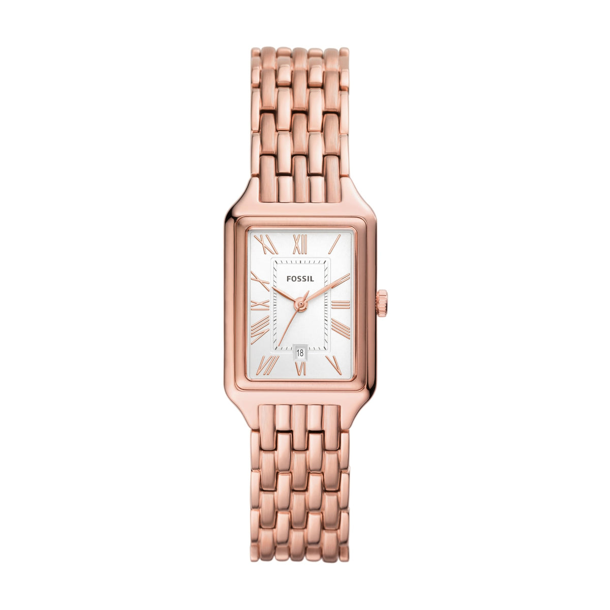 Fossil Women'S Raquel Rose Gold Quartz Stainless Steel Three-Hand Watch, Model Es5271