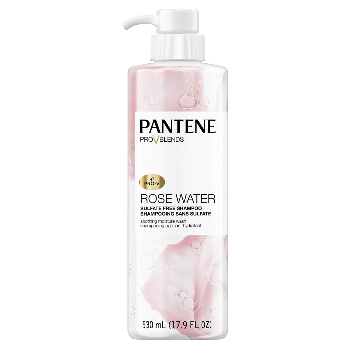 Pantene Rose Water Shampoo, Sulfate & Paraben Free, 17.9 Fl Oz, Pro-V Blends