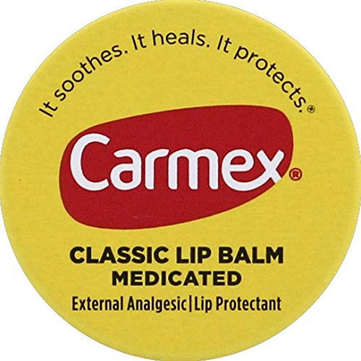 Carmex Lip Balm Jar 0.25 Oz - Moisturizing Yellow Lip Care, Pack Of 1